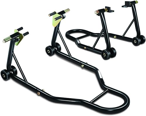 Miniatura 8 de DNA Motoring - Soporte elevador de tijera de acero para moto y ATV, con sillín y almohadilla de goma, 2 en 1, 1100 libras (500 kg), rango