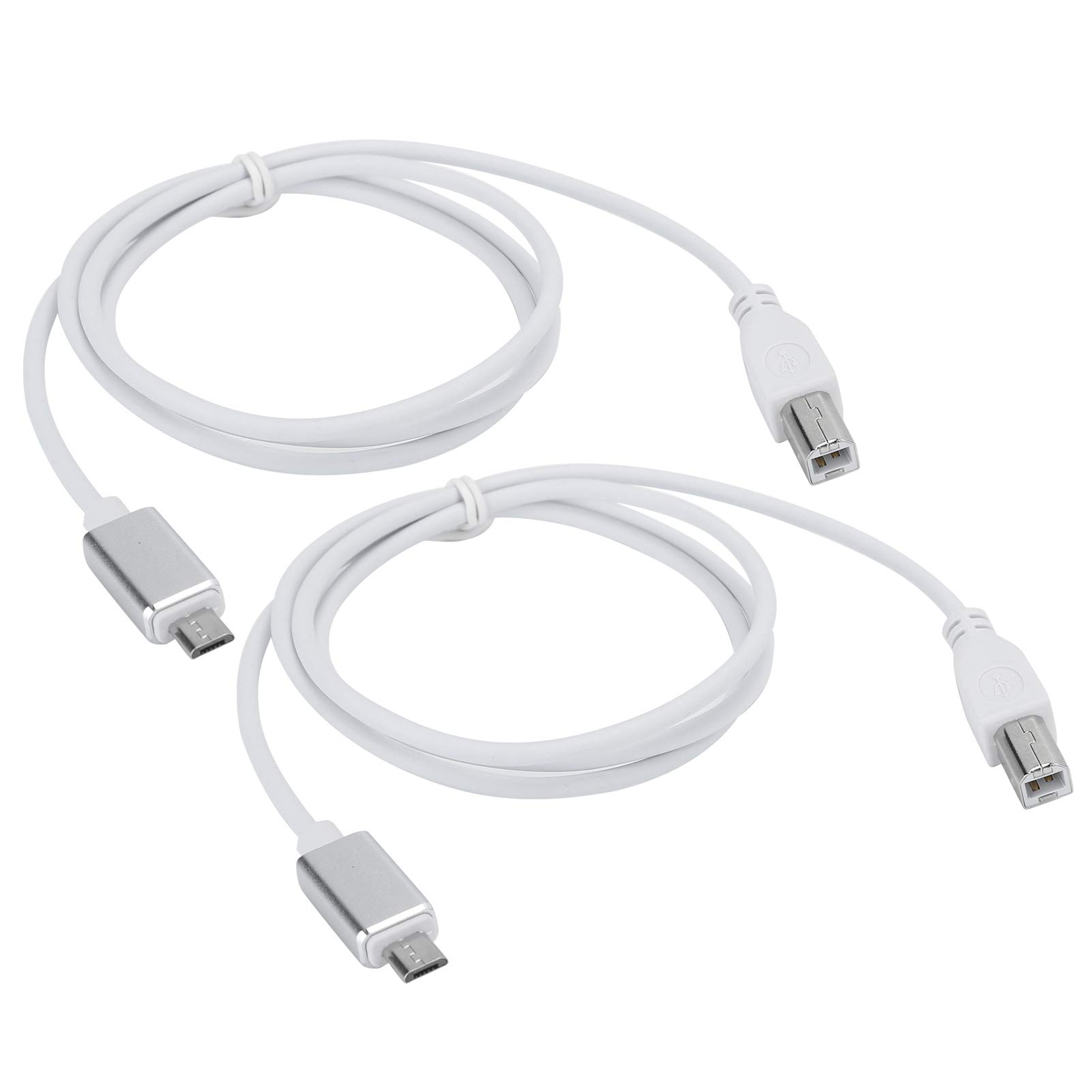 Keenso Set di Filo per Pianoforte Elettrico 2st V8, di Connessione da USB a B-tipo Antiossidazione per Microfono/Samson, Adatto per la Chiave Musicale, Lunghezza 1 M