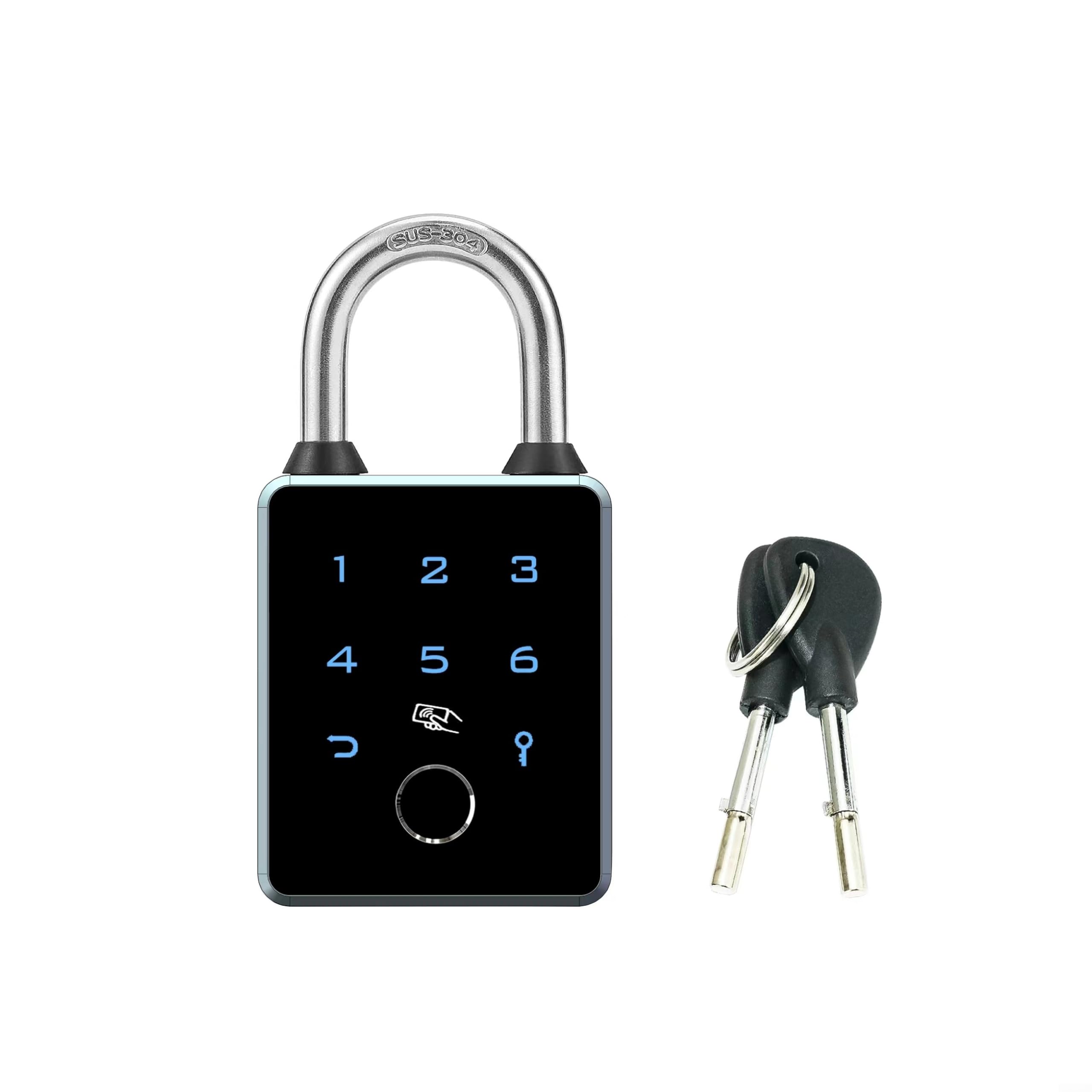 Candado impermeable inteligente con control de aplicación para TUYA y aleación de aluminio IP65 cerradura de seguridad al aire libre con tarjeta de contraseña clave NFC, almacena 30