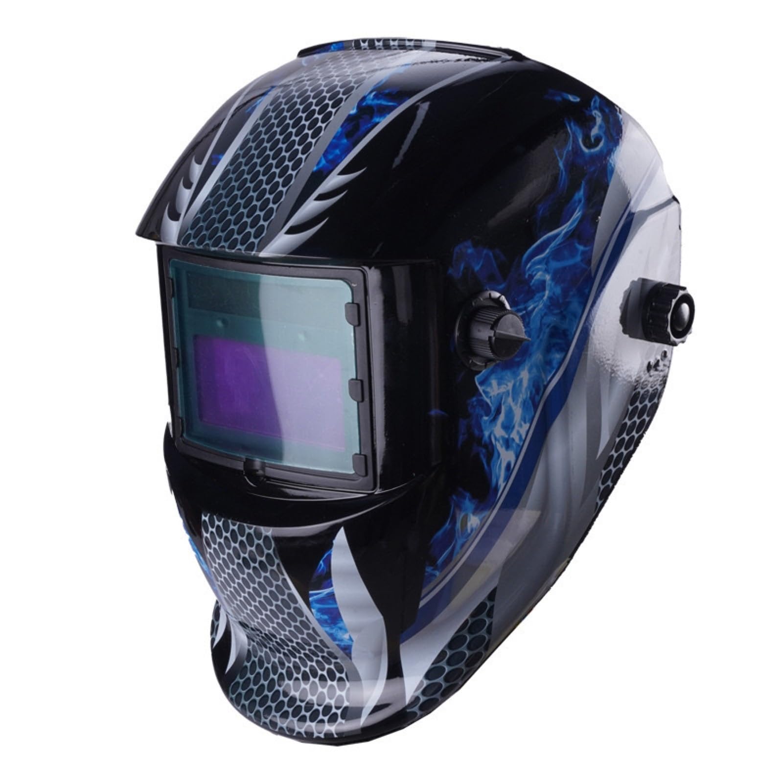 Masque Soudure Automatique,Casque Soudure Casque de soudage Solaire à Changement lumière Automatique, Casque, Casquette, Masque Protection(Blue)