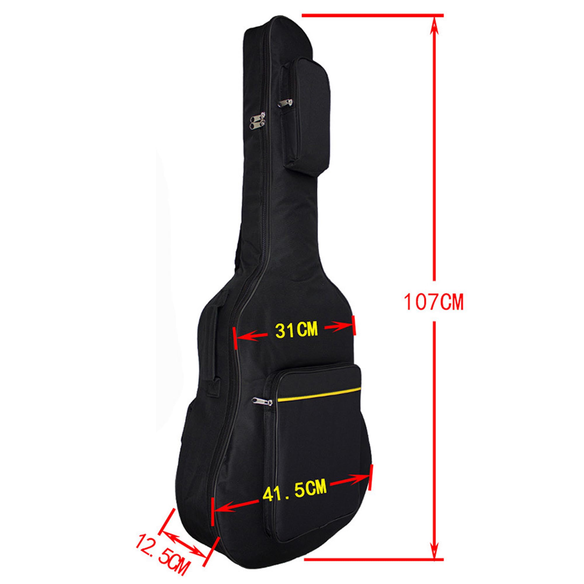 41 pollici Borsa per chitarra, Sacchetto di chitarra, Lo zaino della chitarra della cinghia di spalla registrabile impermeabile dello spessore più cotone, una varietà di colori