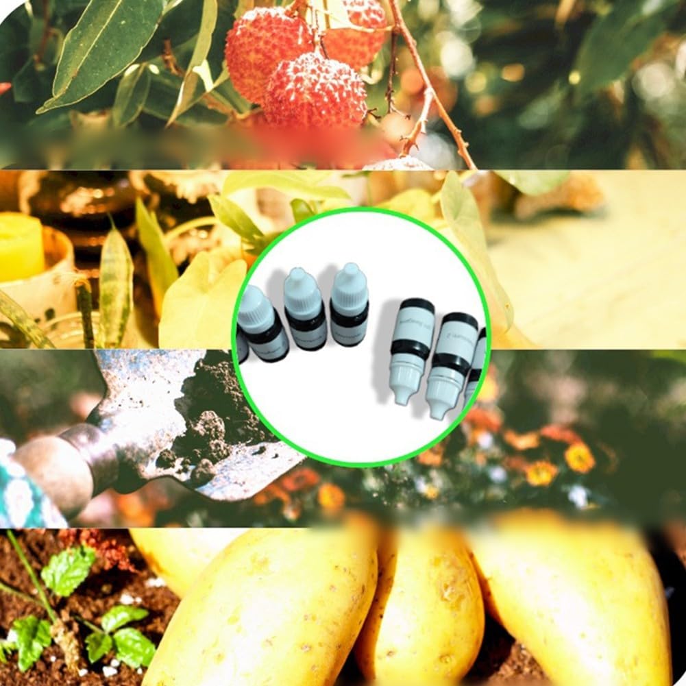 4 in 1 Bodentest-Set, pH-Ammoniak-Stickstoff, Phosphor, Kalium, Bodentropftester für Gartengesundheit