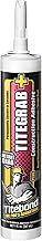 Titebond TiteGrab Plus Construction Adhesive – Bonds Wood, Metal, Concrete, Tile, Foam & More, Instant Grab, Fast Strength, Waterproof, All-Weather Use – 6701, 9 Oz. Cartridge