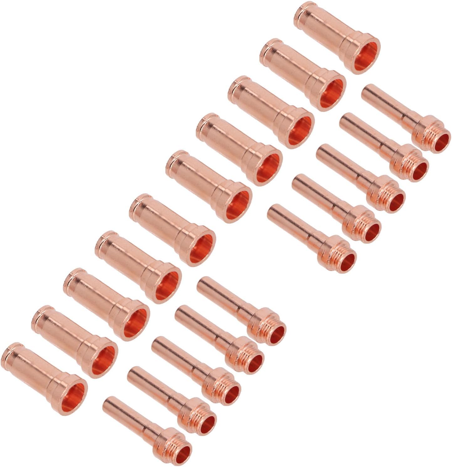 Hilitand 10PCS Brass Nozzles and 10PCS Electrodes, Plasma Cutting Consumable Set for CP91 Torch, with High Conductivity and Erosion Resisting