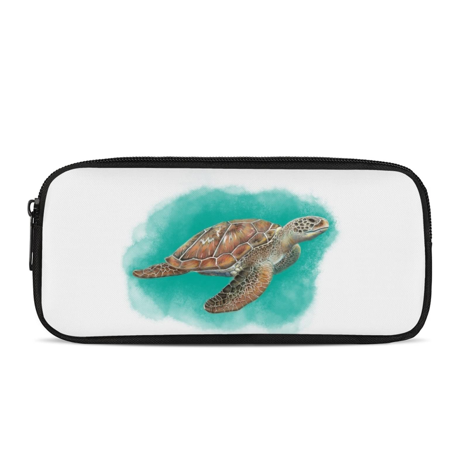 Kuiaobaty Sea Turtles Pencil Case for Girl White Big Capacity School Supplies Storage Bag Kids Children Durable Pencil Pouch