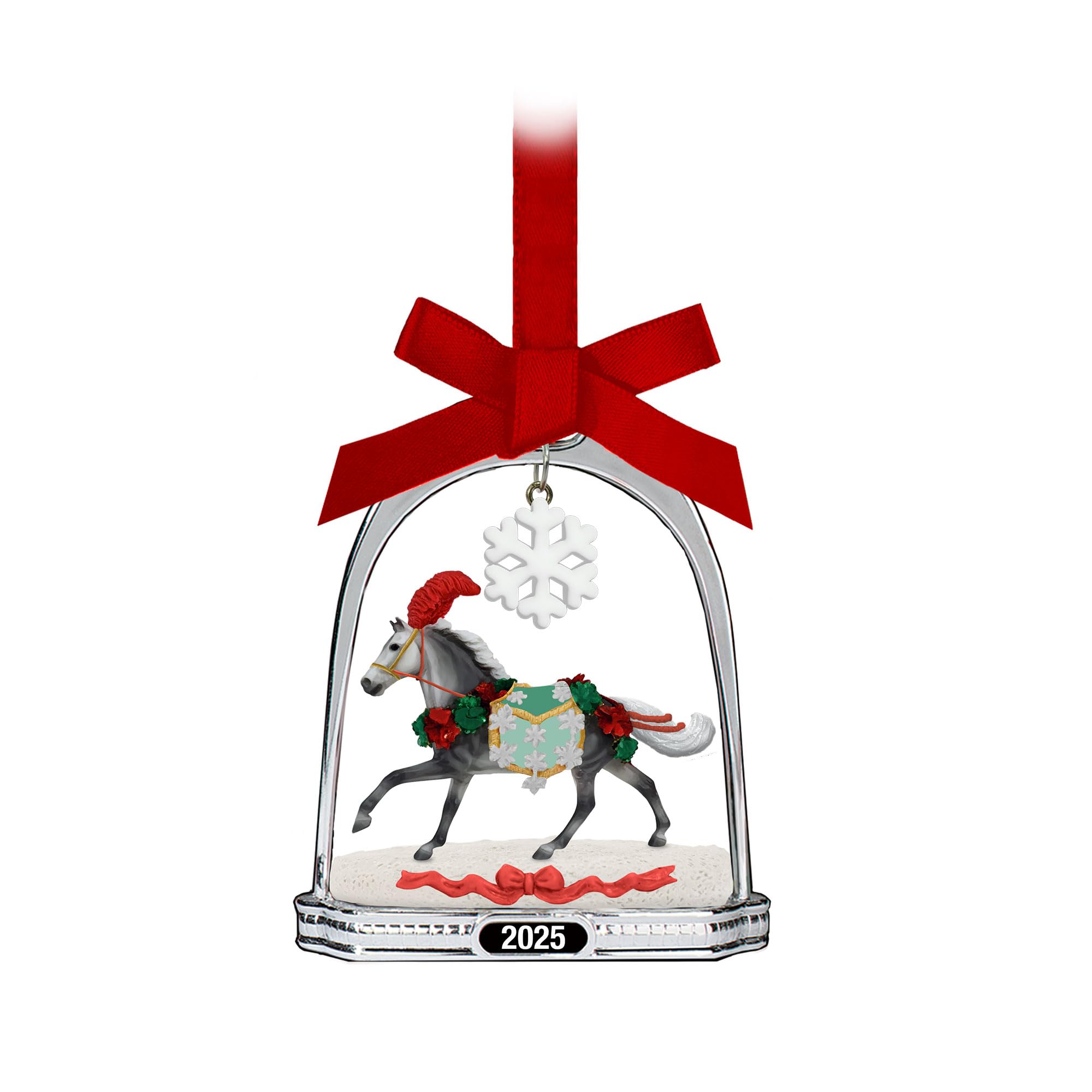 b BREYER 馬のクリスマスオーナメント Breyer 2025 Stirrup Ornament | Christmas in Bloom | Model # B-HP