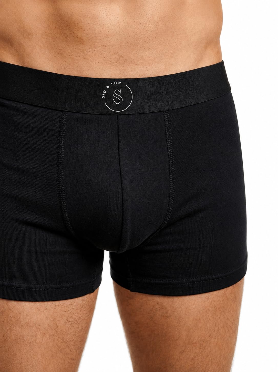 sid & som Men’s 100% Cotton Trunks Underwear | Soft Breathable Innerwear for Daily Comfort | Solid Colors(Black) Size-M-picture-21