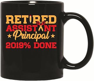 Unique Retirement Gift for Retired Assistant Principal from School 11oz 15oz Black Coffee Mug