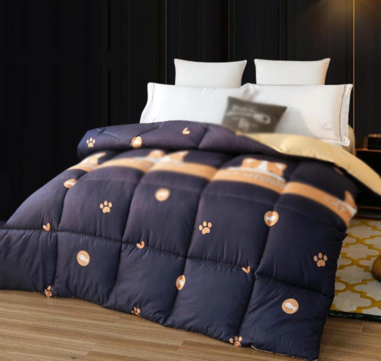 エンボスキルトハングクロス、暖かいベッドブランケットキルトフェザークロス、冬厚く暖かいポリエステルブランケットキルト、春と秋のキルト