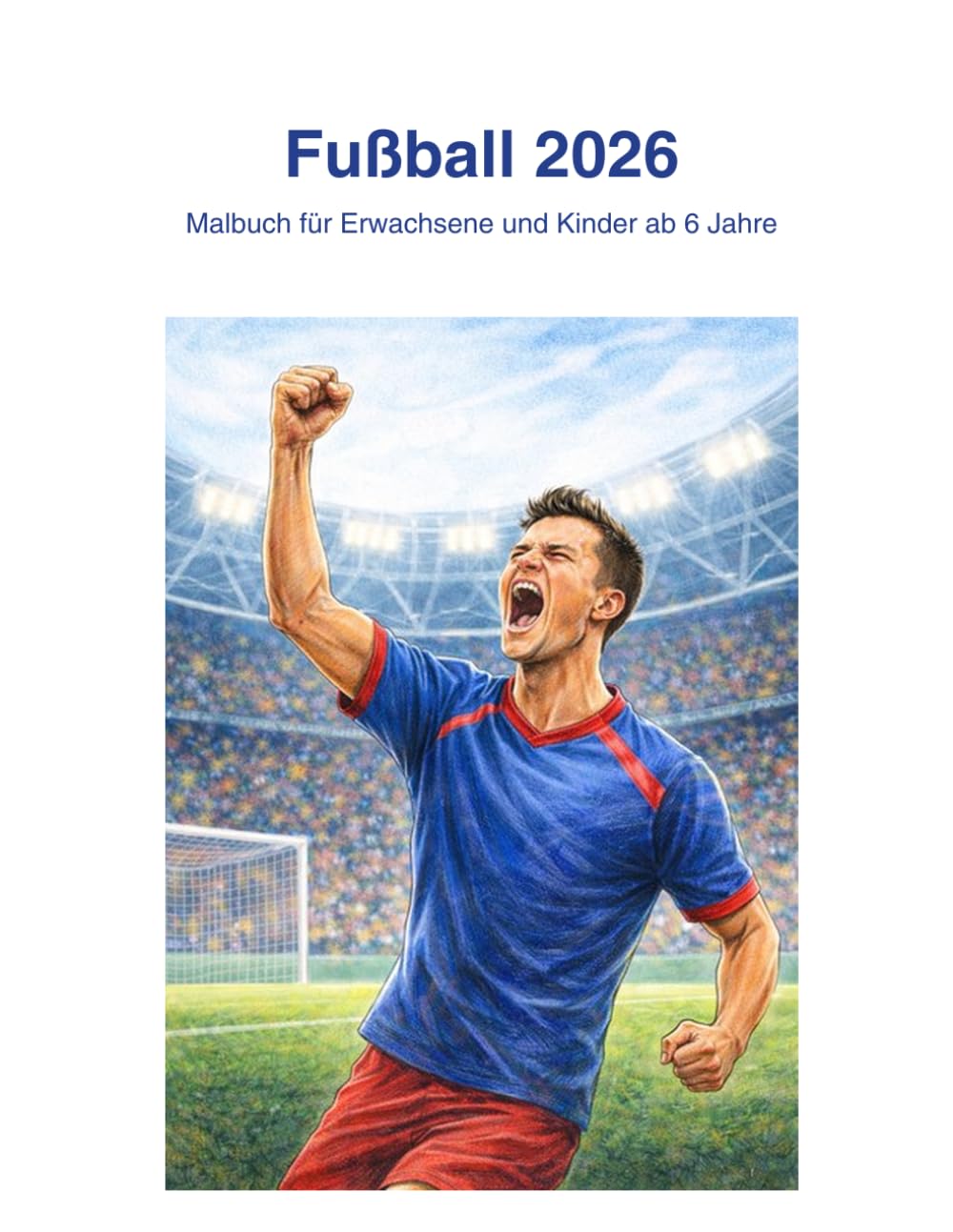 Faszinierende Fussball Weltmeisterschaft 2026 - Malbuch für Erwachsene und Kinder ab 6 Jahre: Realistische Spielszenen, große Momente & Fußball ... Daten & Fakten und farbige Inspirationsbilder
