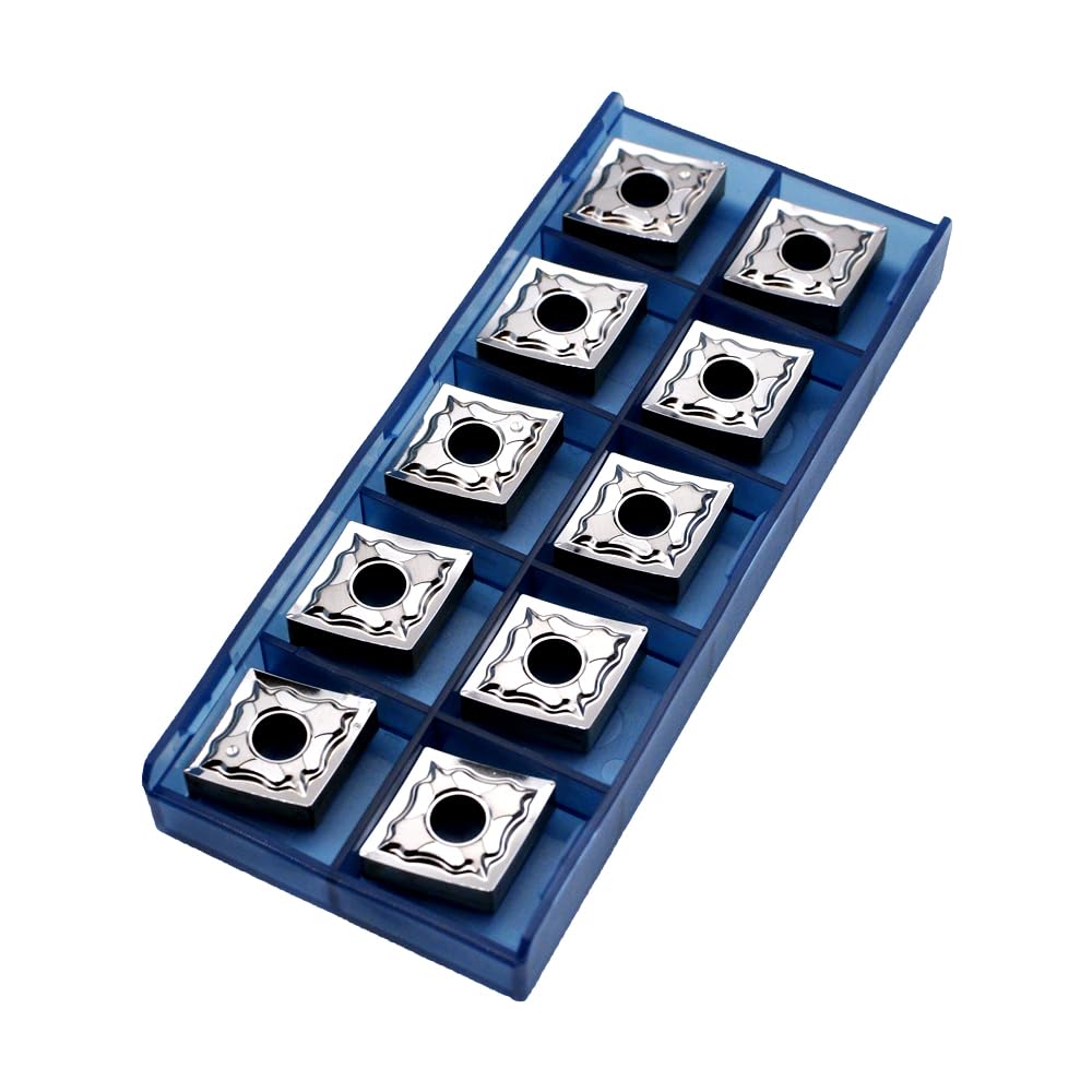 Carbide Inserts for Aluminum CNMG431 Cnmg120404-LH for Finish to semi-Finish Machining of Non-Ferrous Metal, 10PCS