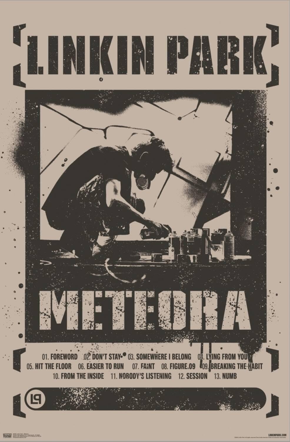 Amazon.com: Linkin Park - Meteora Canvas Wall Poster, 22.37