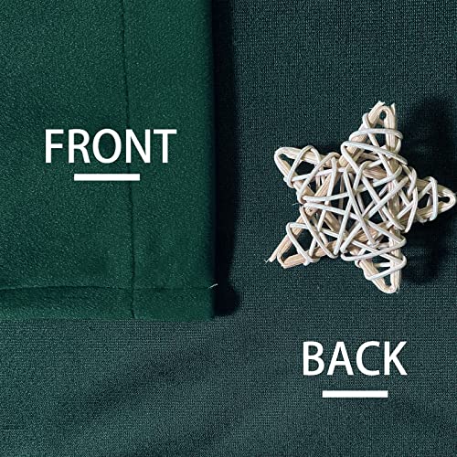 Velvet Tie Up Valance Curtains, Christmas Hunter Green Window Valances For Living Room，18 Inch Length Rod Pocket Valance For Windows/Curtains/Bedroom/Dining Room/Cafe/Office/Studio #TOP3