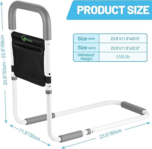 Miniatura 2 de Rieles de cama para adultos mayores, riel de cama para personas mayores, rieles de cama para Queen, riel de seguridad de cama para adultos mayores,