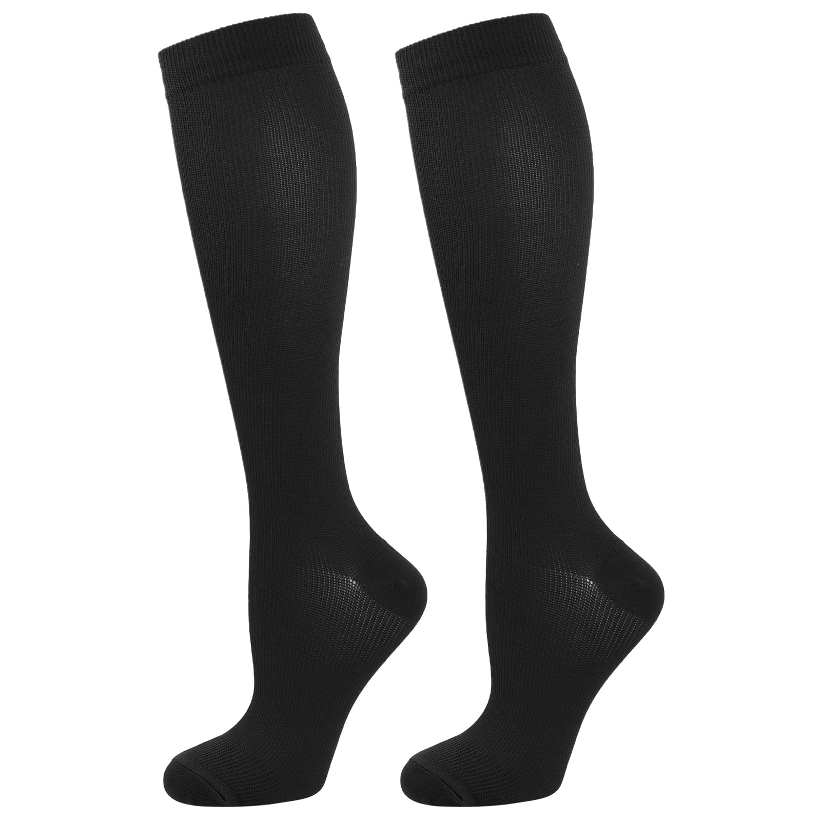 FACHOI Knee High Socks for Women Men, Cotton Thigh High Socks Breathable Knee Length Long Socks for Ladies Girls F4-YDXTW (Black-S/M)