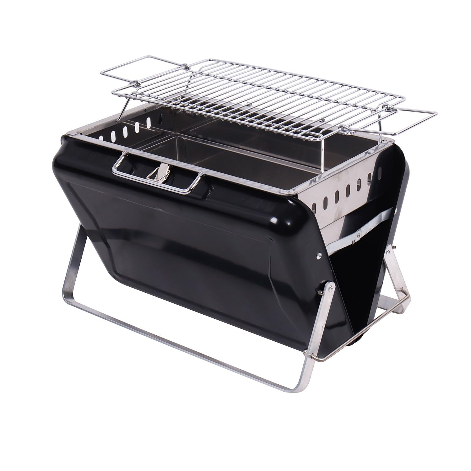 Black Bbq Portable Charcoal Barbeque For Festival Picnic Beach Beach Garden Camping