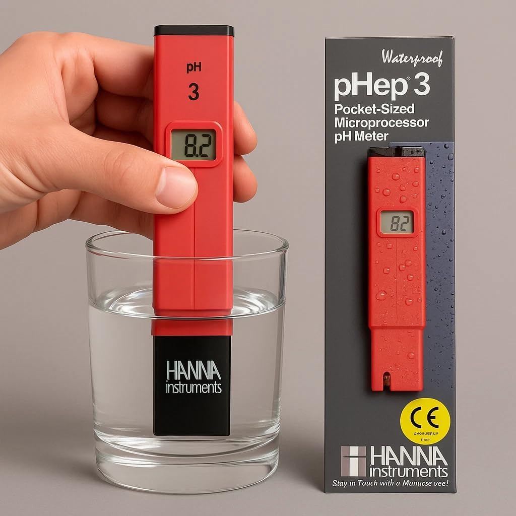 Astalab Equipment's pHep Pocket-Sized Digital pH Meter, High Accuracy Water Quality Tester with Backlit LCD Display, ATC Technology for Hydroponics, Aquarium, Pool, Drinking Water Testing-image-45