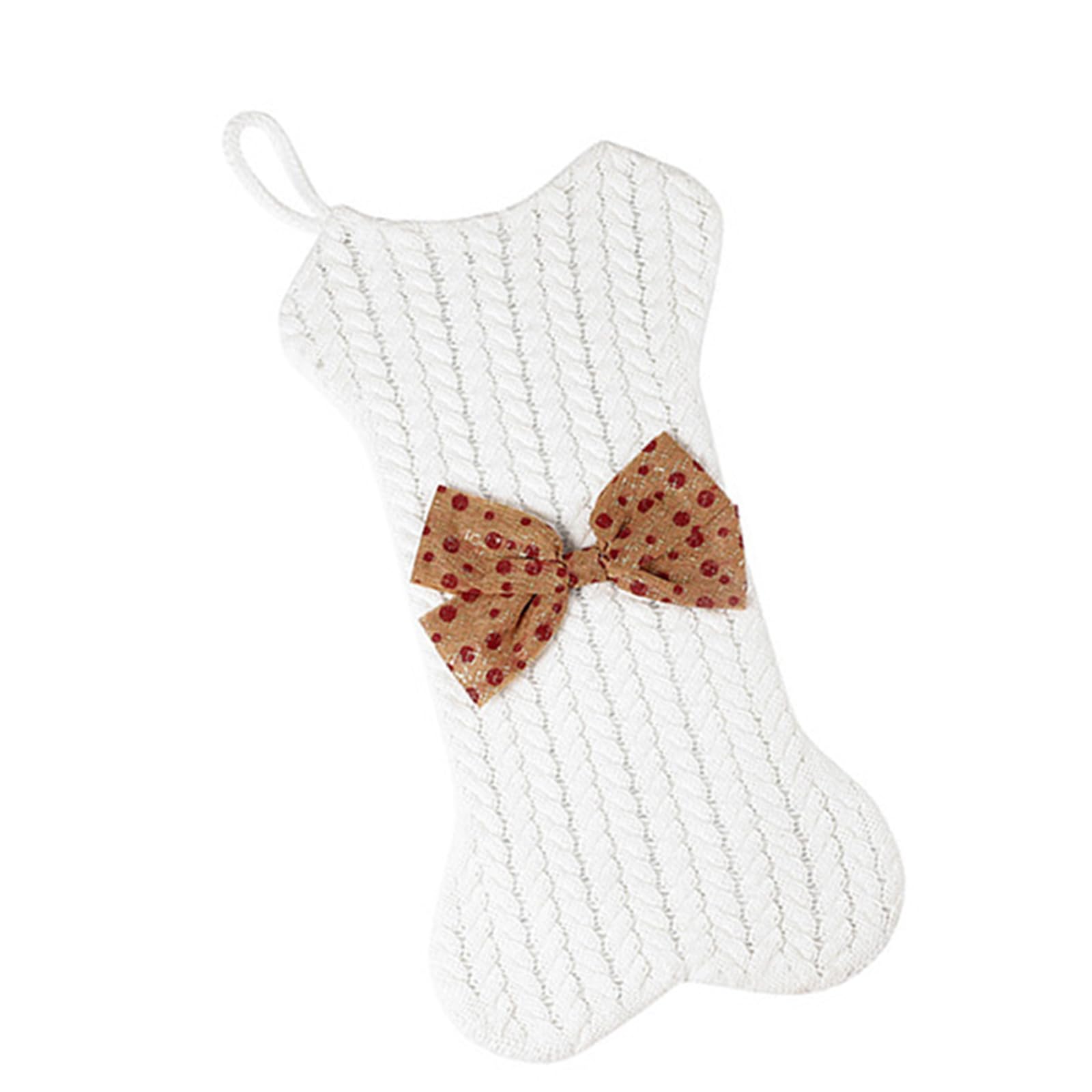Buxuaaaa Green Delicate Bone Christmas Stocking Festival Stocking Individualized Pouches With Name Bone Shape Christmas Home Accent Festival