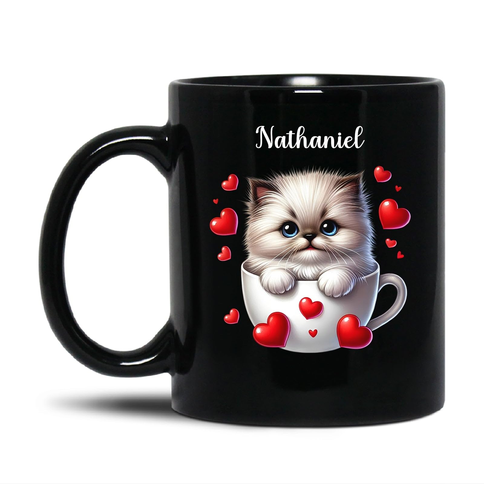 Himalayan Valentine Cup, Customized Himalayan Ceramic Cup With Name, Gifts For Himalayan Lover, Personalized Himalayan Cup, Himalayan Coffee Mug, Gifts For Best Friend, Black Tea Mug 11oz Or 15oz
