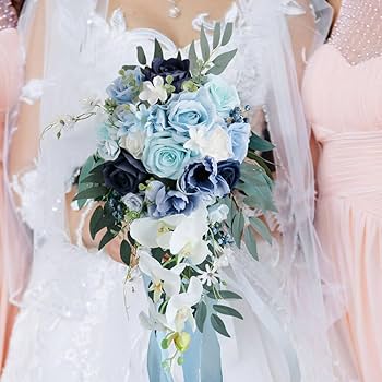 Amazon｜造花ブーケ、ブライダルウェディングブーケ、結婚式人工