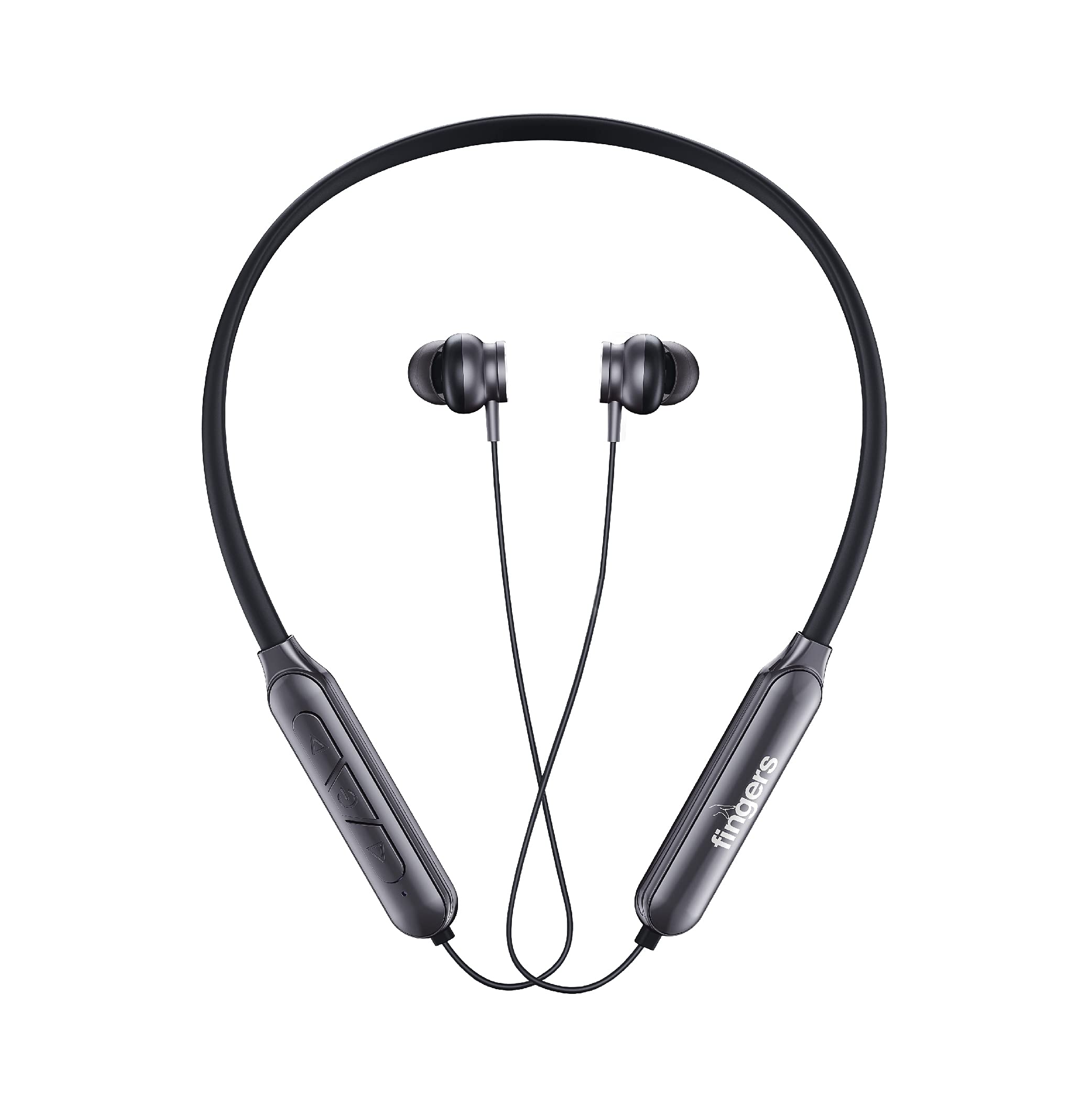 FINGRS FC-SoundStorm Wireless Neckband Earphones (Up to 20 Hours Playback | Fast Charging | Rich Magnetic Angular Earbuds)