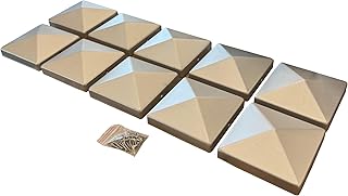 Galvanized Steel Pyramid Shape Fence Post Caps (Pack of 10)