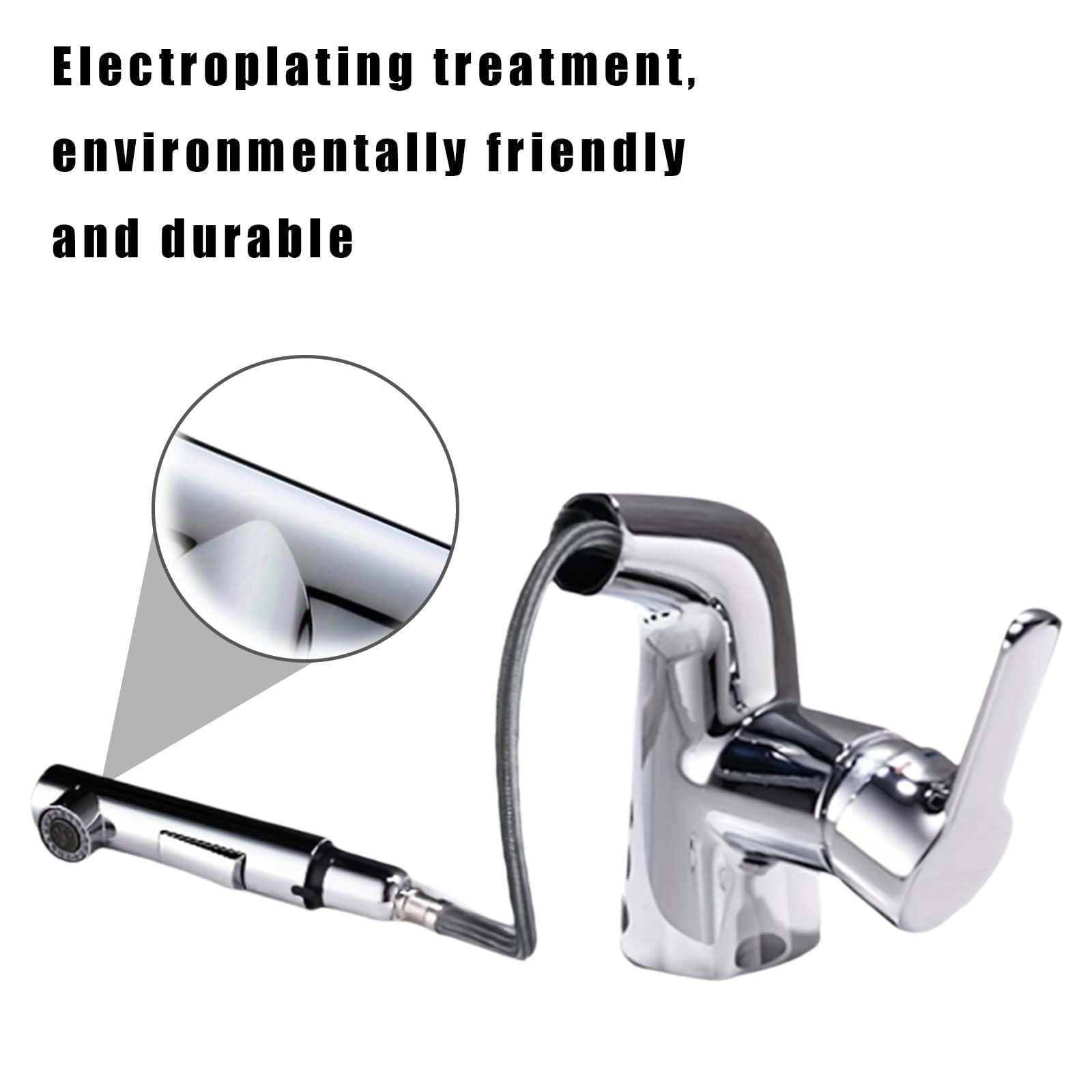 Extendable Faucet Shower Head Movable Tap Attachment Replacement Tap Head Replacement Head Kitchen Tap Shower Head Replacement Part Kitchen Faucet Head Kitchen Replacement Head - Image 3