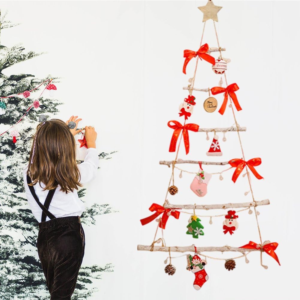 Sapin De Noël Éclairé Au Mur, Décorations De Noël, Sapin De Noël Non Tissé À Suspendre Au Mur, Fournitures De Fête De Noël