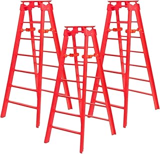 Set of 3 Red Ladders for Wrestling Action Figures