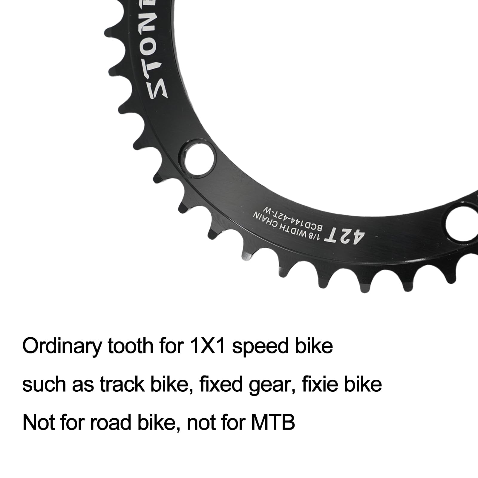 Amazon.com : DJC Stone Track Bike Chainring Fixie 144BCD 1/2 1/8