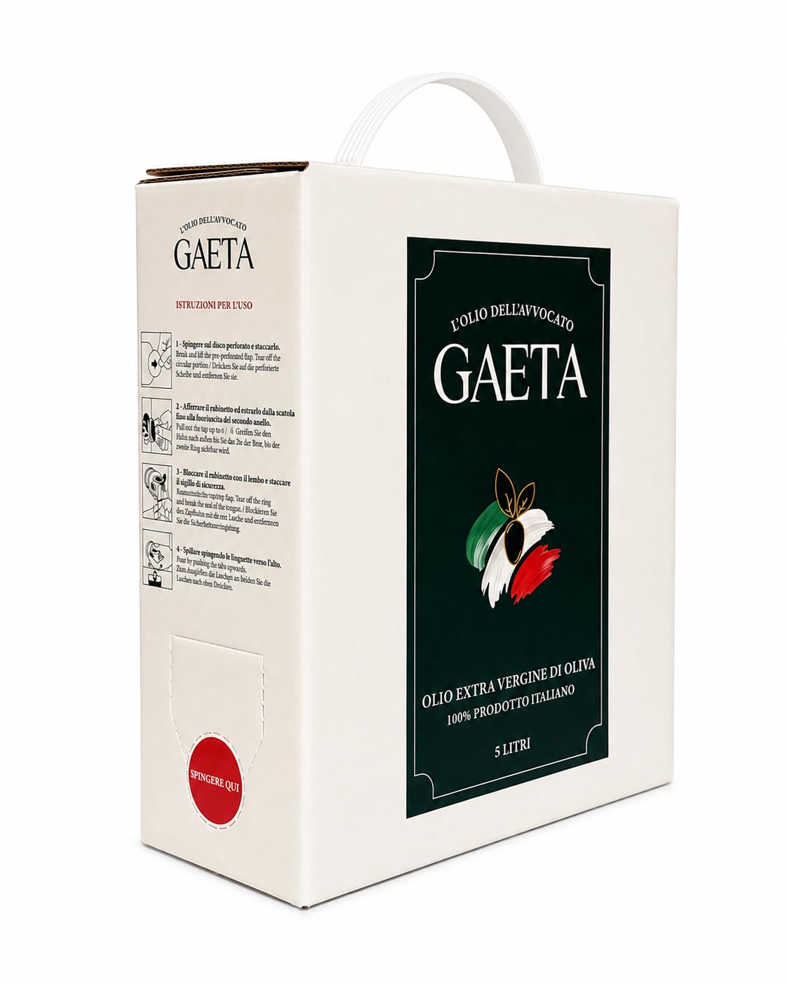 Olio L'Avvocato Gaeta Extra Vergine Italiano Estratto a Freddo 5 L