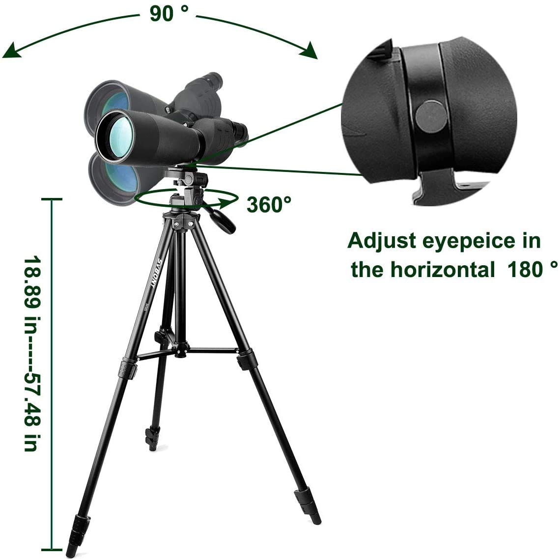 SVBONY SV17 Spotting Scope, Telescope 25-75X70mm BaK4 Prism