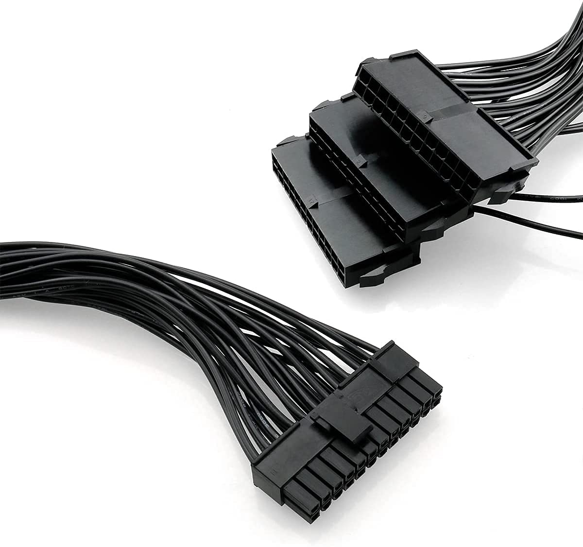 Pi+® (PiPlus®) 24 Pin Three PSU Power Supply Splitter Adapter A T X Motherboard 18AWG (1x24P(20+4) Male Port and 3x24 Pin Female Ports -1 Unit