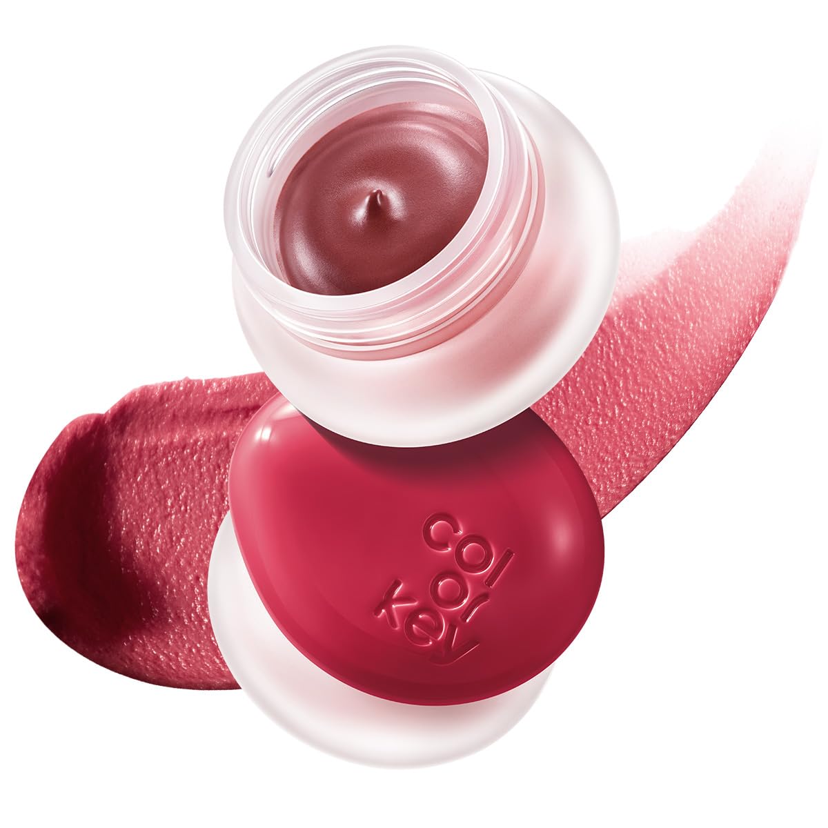 COLORKEY Bouncy Multi-Purpose Mud, Lip Tint, cheek, Moist Fit Without Stickiness, non-sticky, Creamy Soft Texture,Smudge-Proof (Q02-Azuki Bean, 4.5g) Q02-Azuki Bean 1.34 Fl Oz (Pack of 1)
