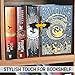 Fourth Wing Merch Dragon Bookshelf Decor, Handmade Wooden Bookshelf Decorations, Fantasy Fan Book Nook Acotar Trinkets, Cool 4th Wing Bookish Accessories Gifts For Books Lovers (Black & Yellow)