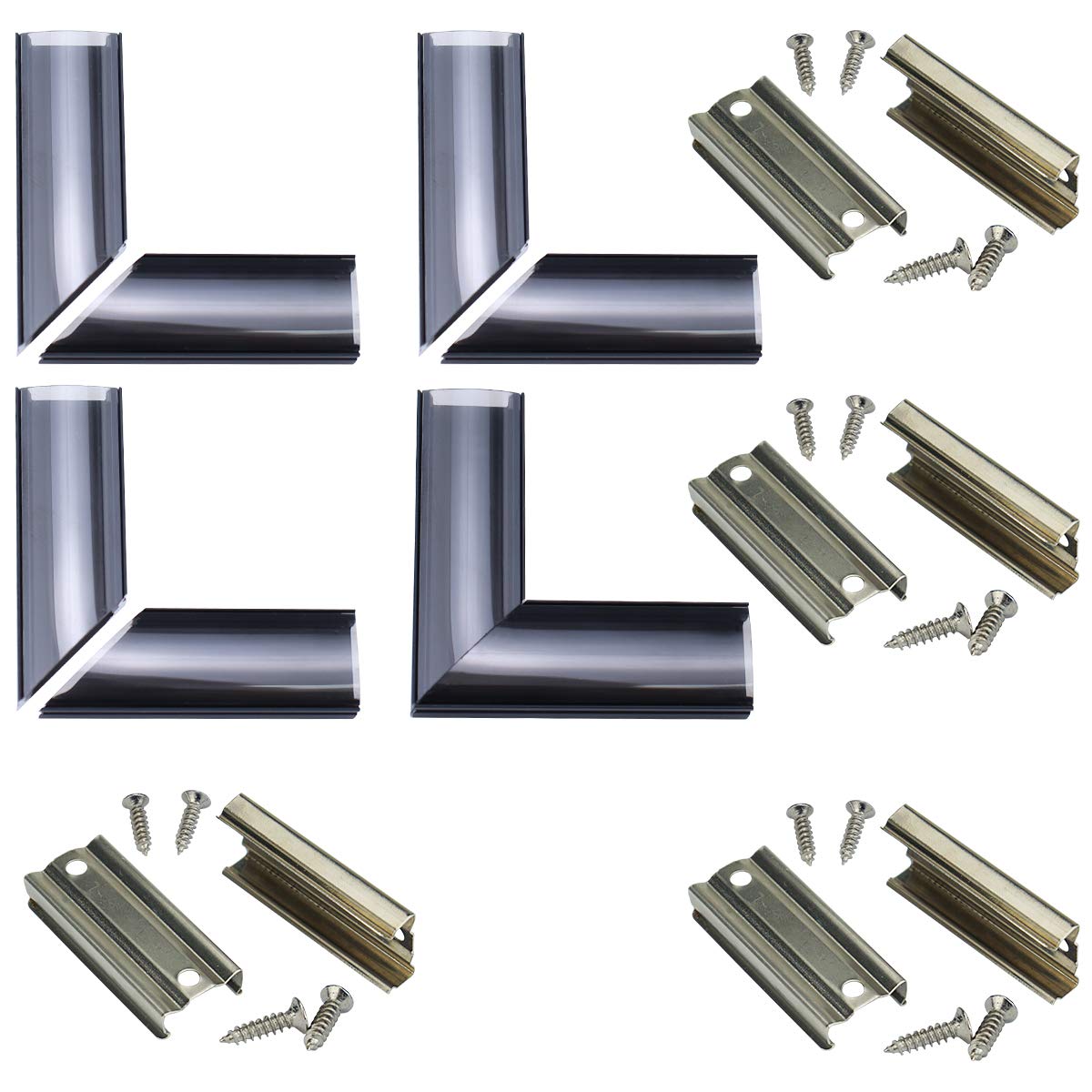 Buy Muzata 4 Pairs Led Channel Corner Connector Kit LShape Adaptor and Extension Connectors