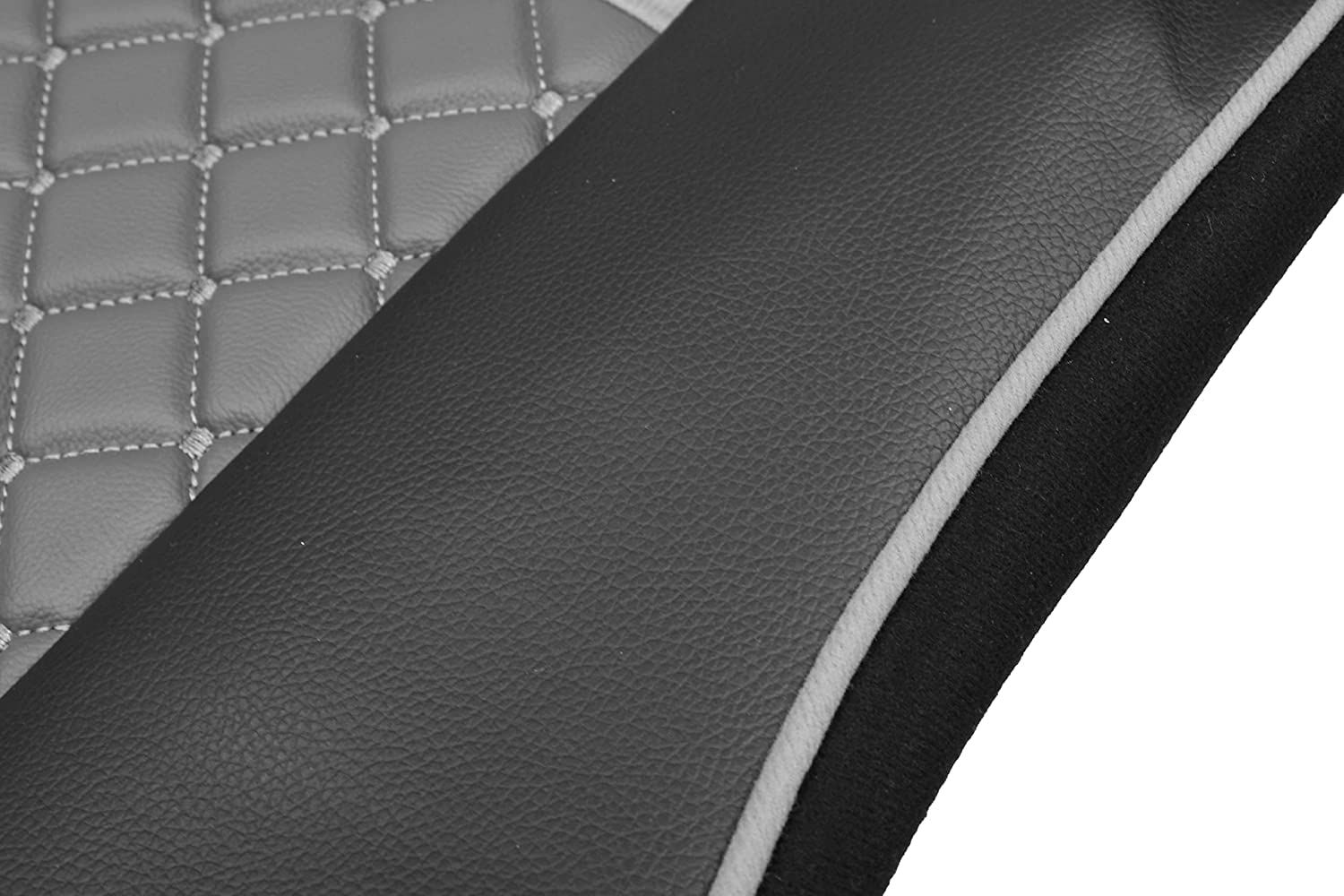 Set di coprisedili in ecopelle 1 + 1 per camion sedili sedili coprisedili su misura per Actros MP4 Euro 6 nero e grigio