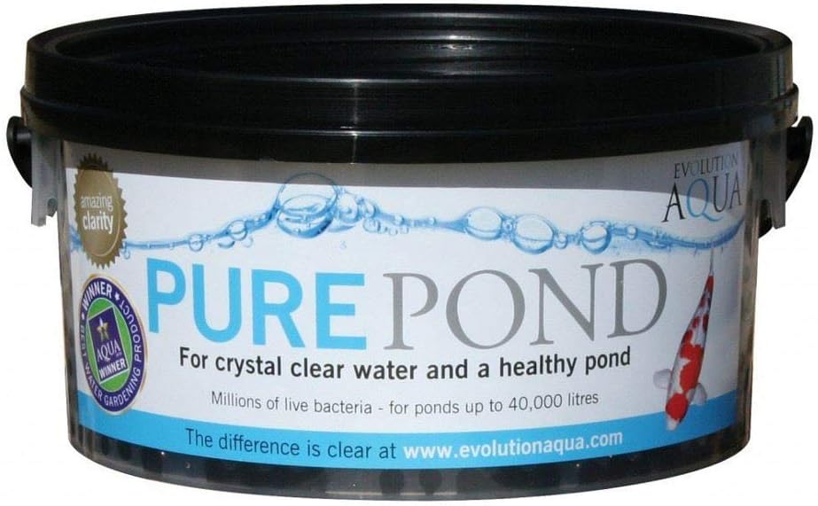 Evolution Aqua Pure Pond – Beneficial Bacteria for Ponds | Pond Bacteria Treatment & Healthy Water Maintenance for clear pond | Aids biological filtration and Fish Safe Pond Equaliser | 2000ml