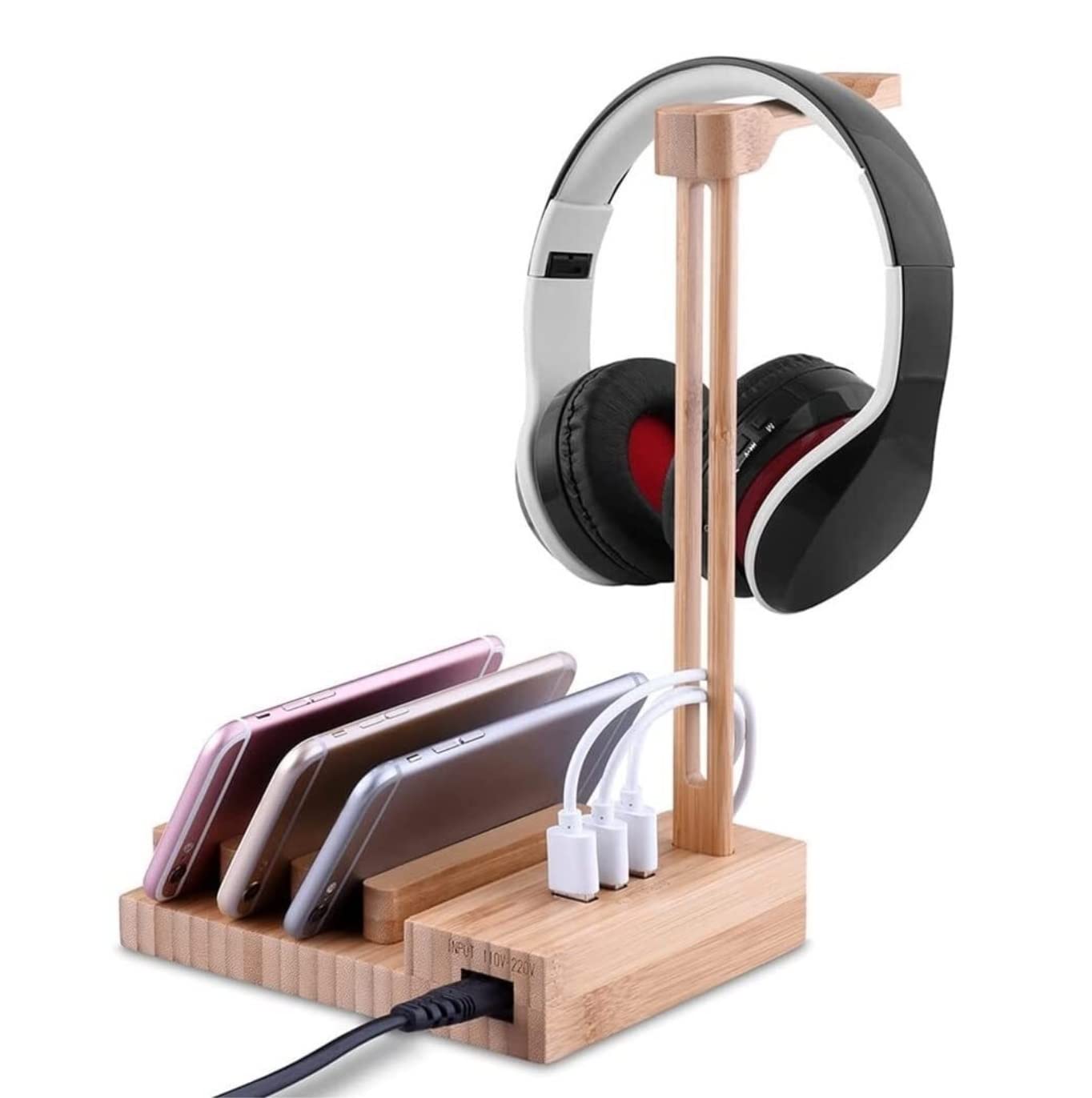 soporte para auriculares, Soporte de madera ligero for colgar auriculares