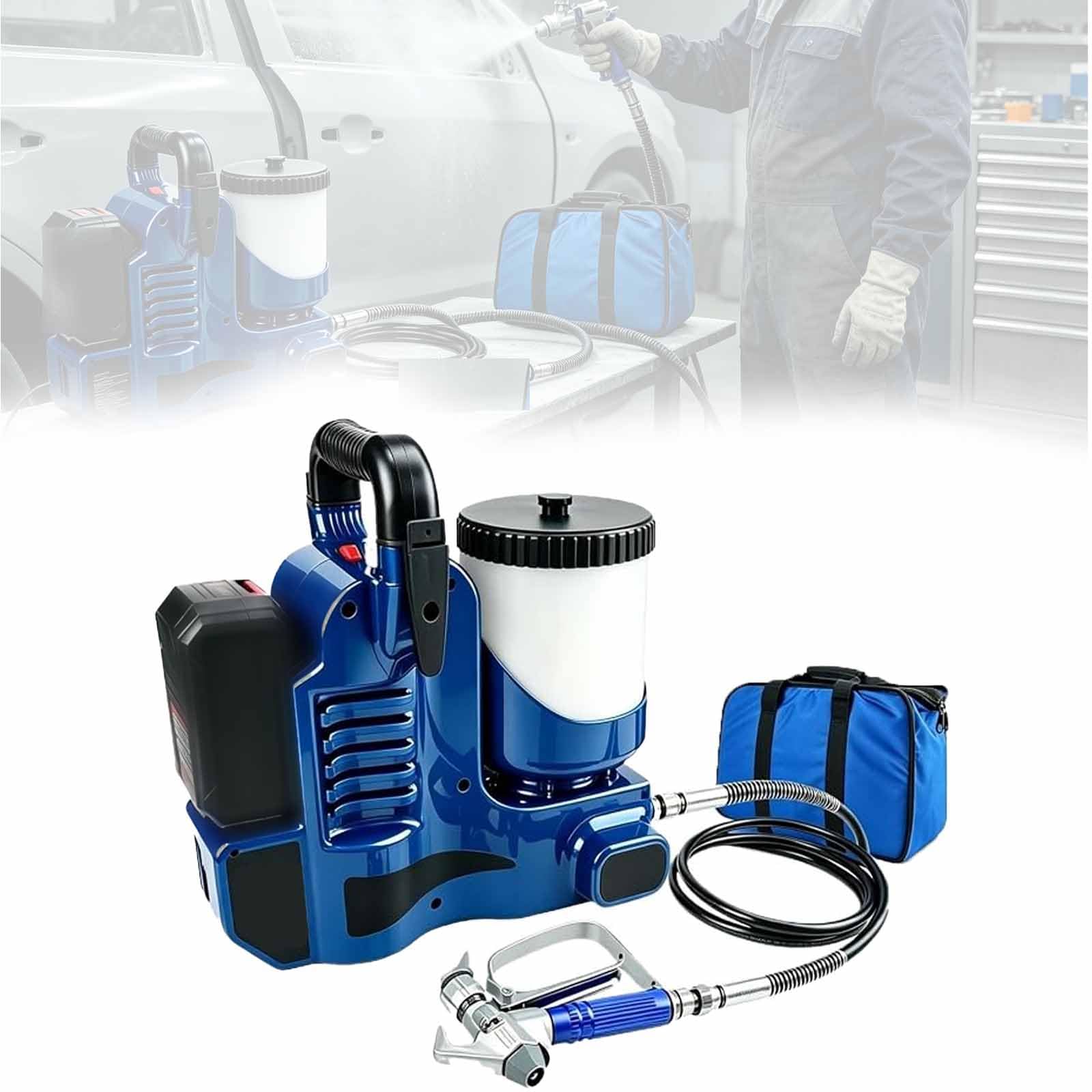 Pistola A Spruzzo Airless Senza Fili, Macchina Portatile A Batteria Per Verniciatura A Spruzzo Con Pistola E Tubo Flessibile Da 5 M, Spruzzatore Elettrico Ad Alta Pressione Per La Pittura Di