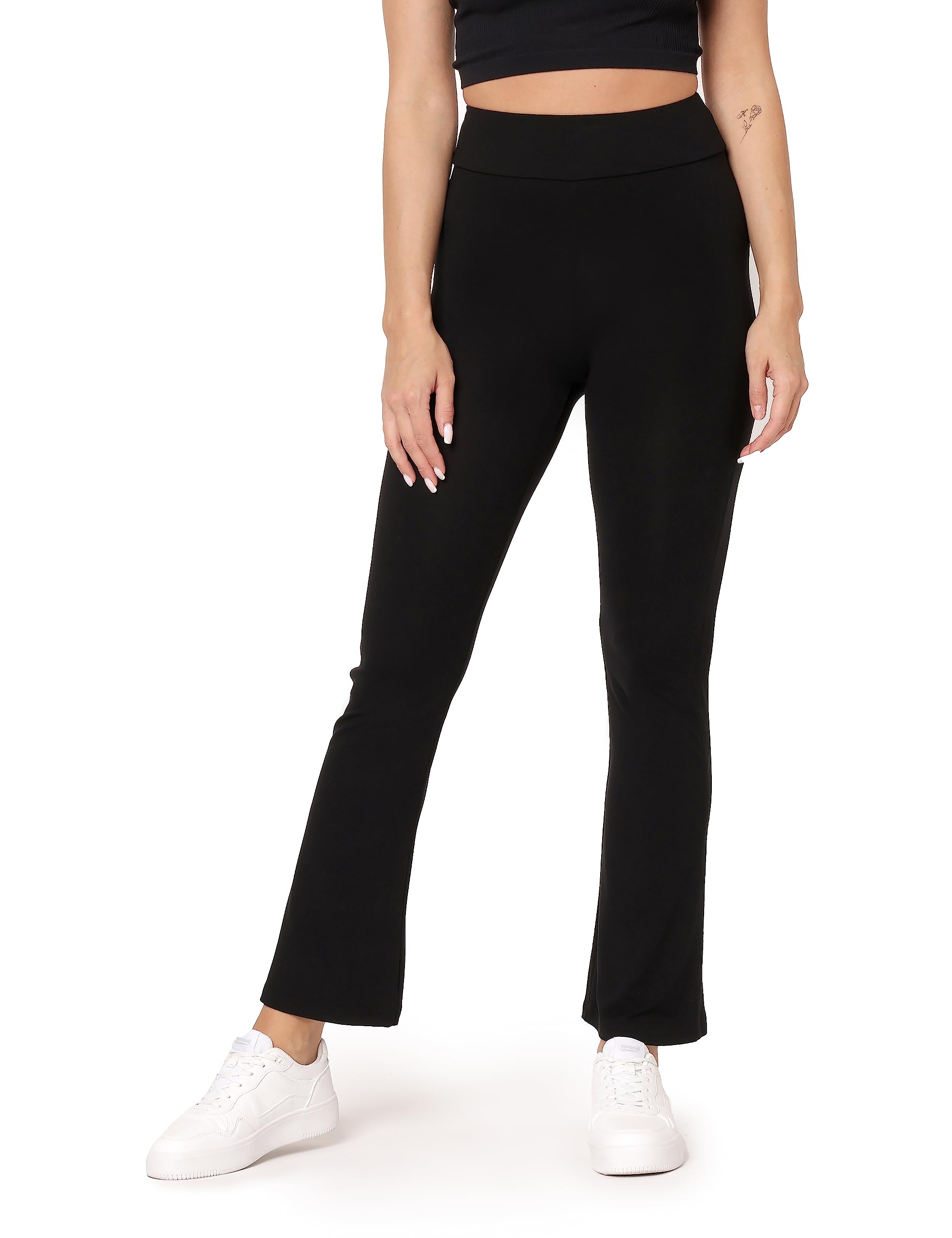 Bellivalini Yogahose für Damen dünne Jogginghose Weite Stoffhose Flare aus Viskose BLV50-277