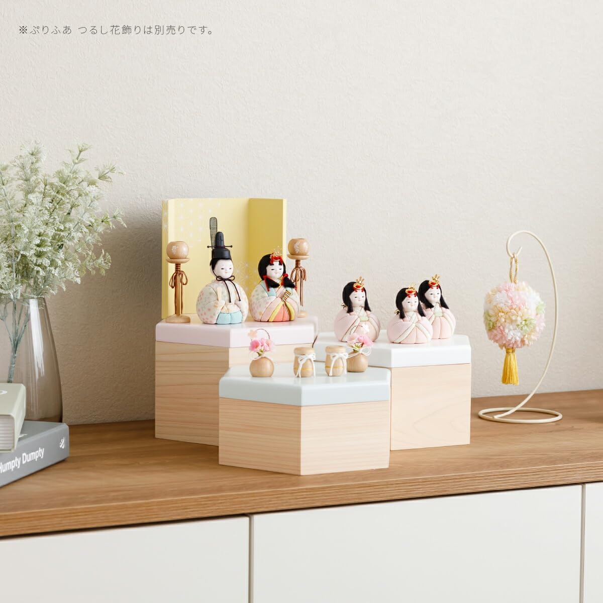 ぷりふあ 雛人形 木目込み 五人 Storage style TORICCA 七宝 あさ＆pippi
