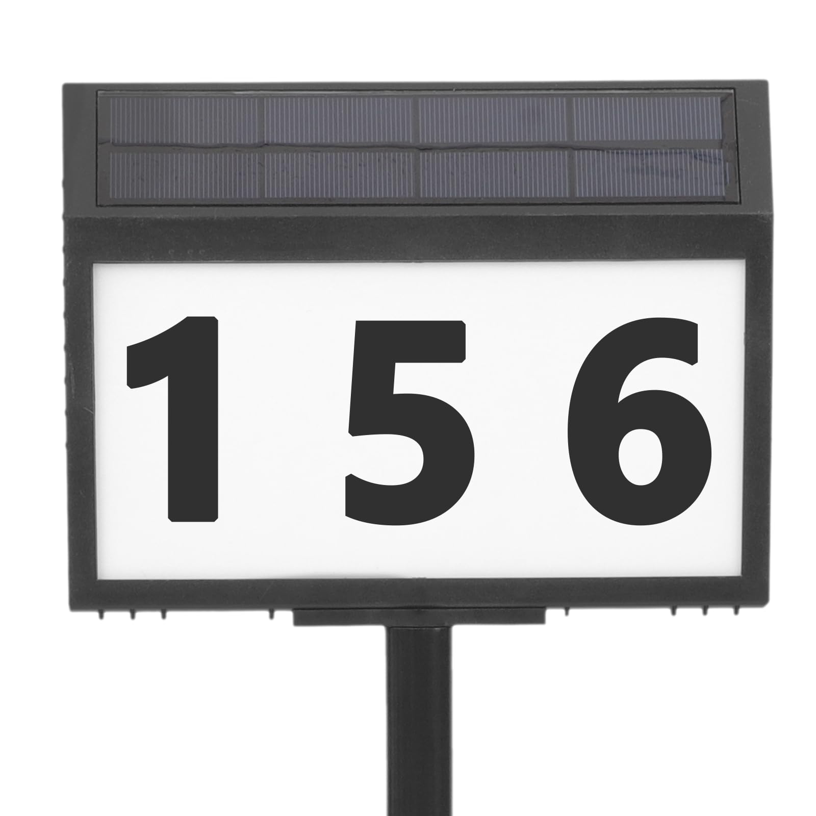 UKCOCO 1set Lampada Led Solare Per Numero Civico Targhetta Indirizzo Resistente Agli Agenti Atmosferici Con Sensore Di Luce Per Esterni Design Inossidabile Facile Da Installare Senza