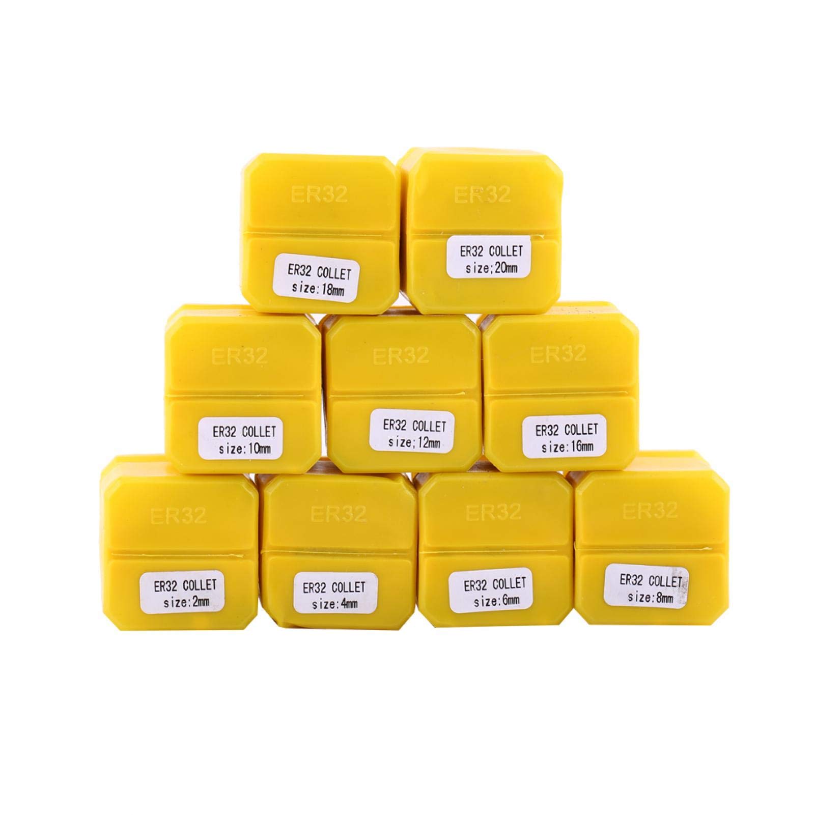 Set di pinze a molla ER32 9 pezzi 2mm-20mm, per macchina per incisione CNC e utensile per tornio
