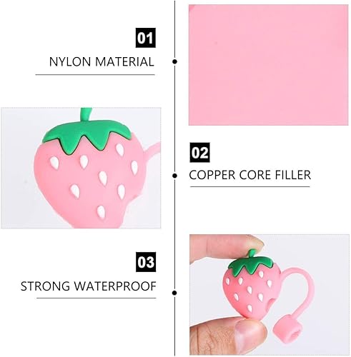 Miniatura 3 de ABOOFAN 2 fundas de silicona para popotes reutilizables, tapas para pajitas reutilizables