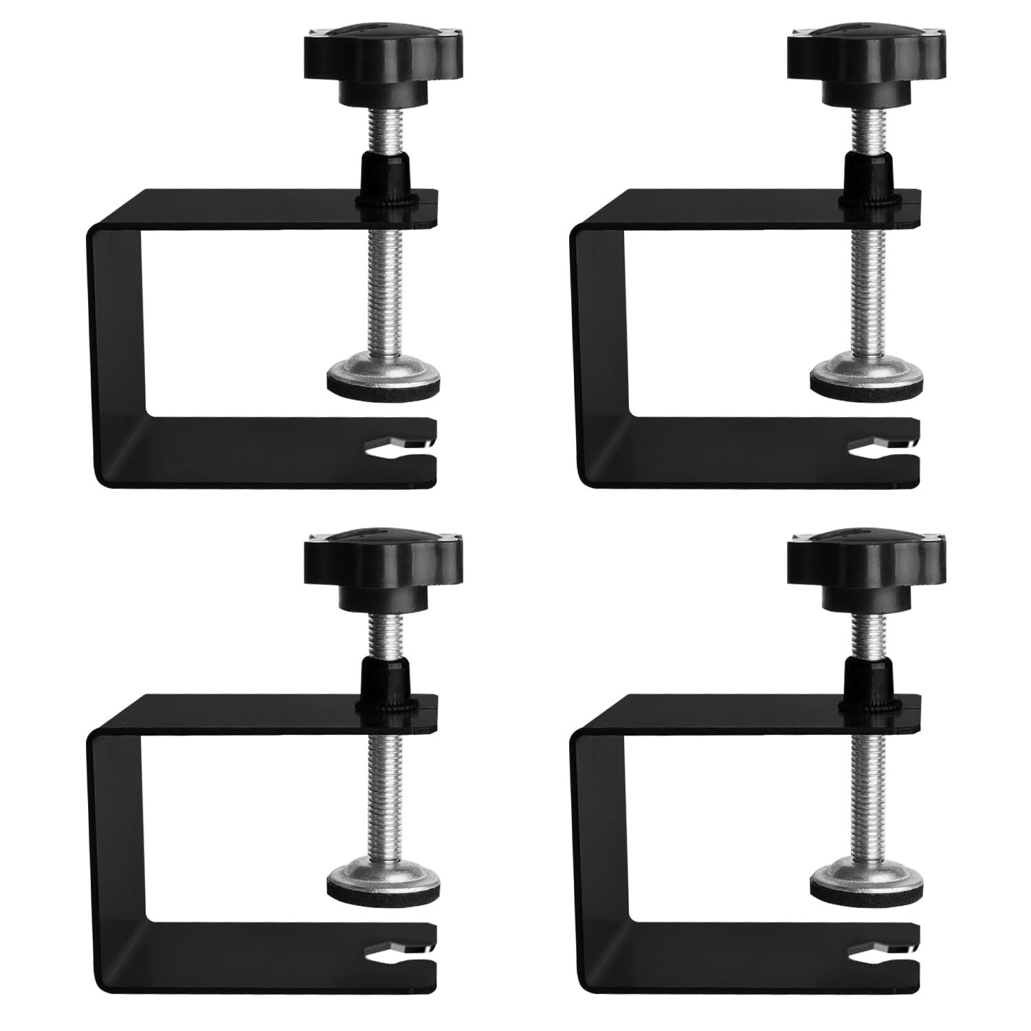 4 Piezas Abrazaderas en C, Abrazadera Acero Inoxidable, Sargentos G, Rango de Sujeción 50 mm, Para Soldadura, Fijación, Carpintería De Bricolaje Negro
