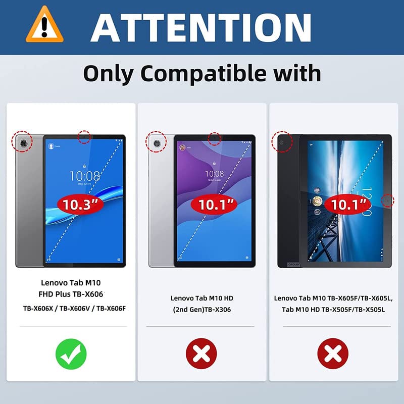 Image of Robustrion Smart Trifold Hard Back Flip Stand Case for Lenovo Tab M10 FHD Plus TB-X606V / TB-X606F / TB-X606X 10.3 inch - Sandy Wave