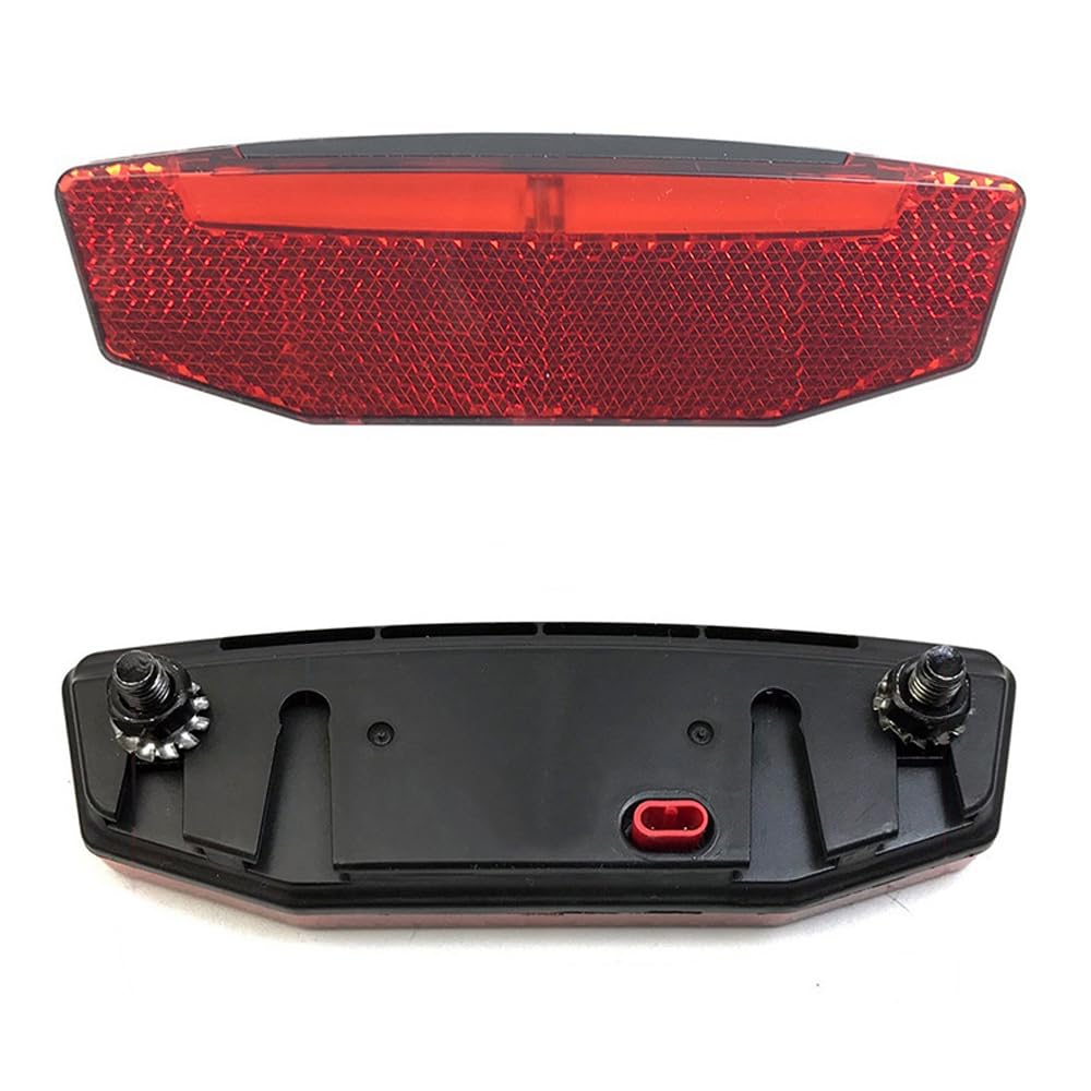 Feu arrière pour vélo électrique 6V-60V, feu arrière de sécurité Nocturne à LED pour Trottinette électrique, connecteur étanche