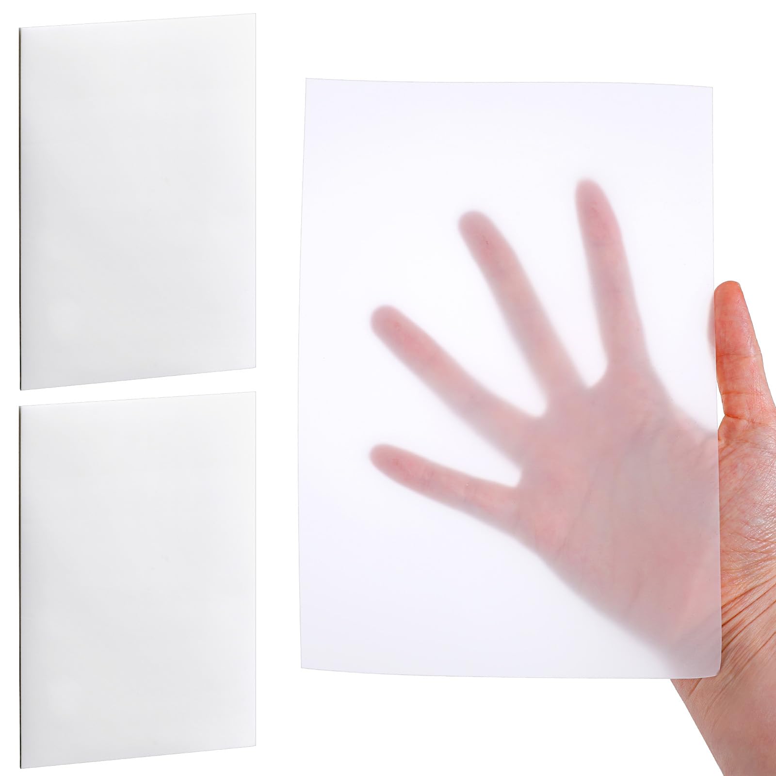 100 Sheets Transparent Sticky Notes, 2 Pads Extra Large Self-Adhesive Clear Sticky Notes, 5.5x8 Inch Waterproof Translucent Sticky-Paper for School, Office, Classroom, Books Annotation (A5 Size)