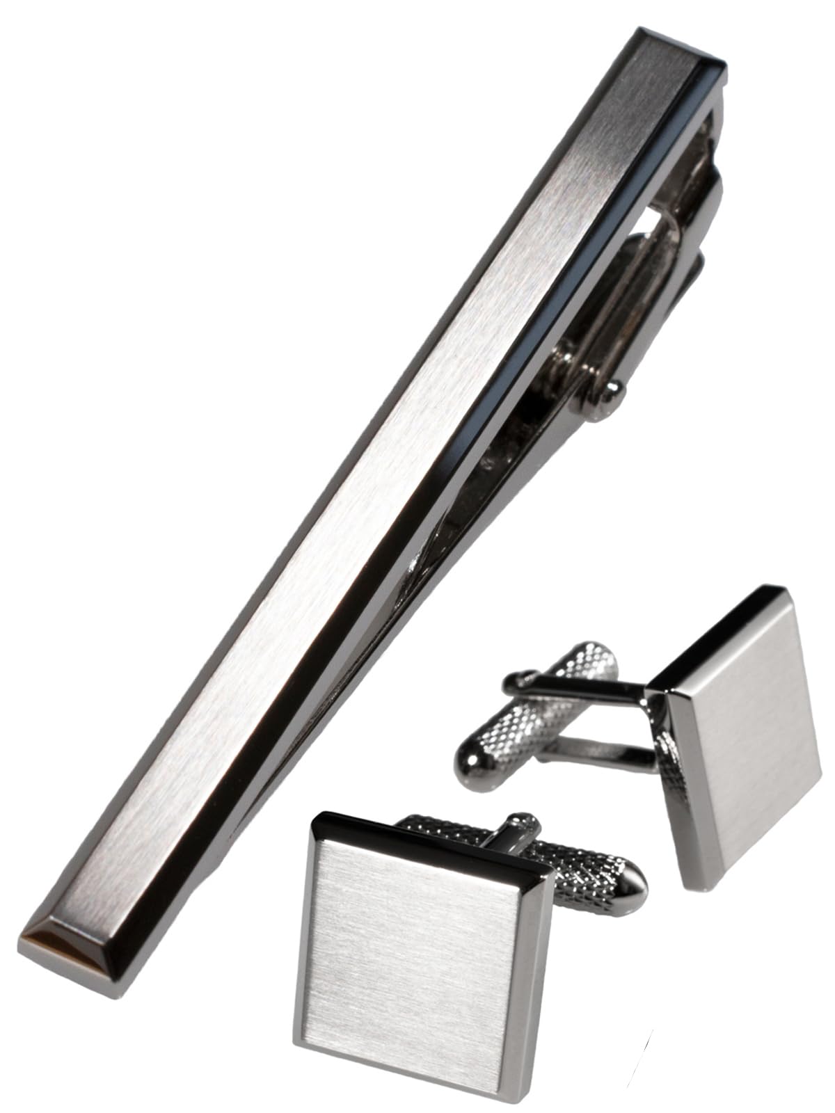 [TAVARAT] Tie Clip Tie Clips for Men Black Silver Light Gold Tie Bar Tie Pin Tps-163